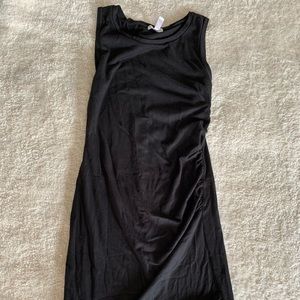 Black midi cotton dress